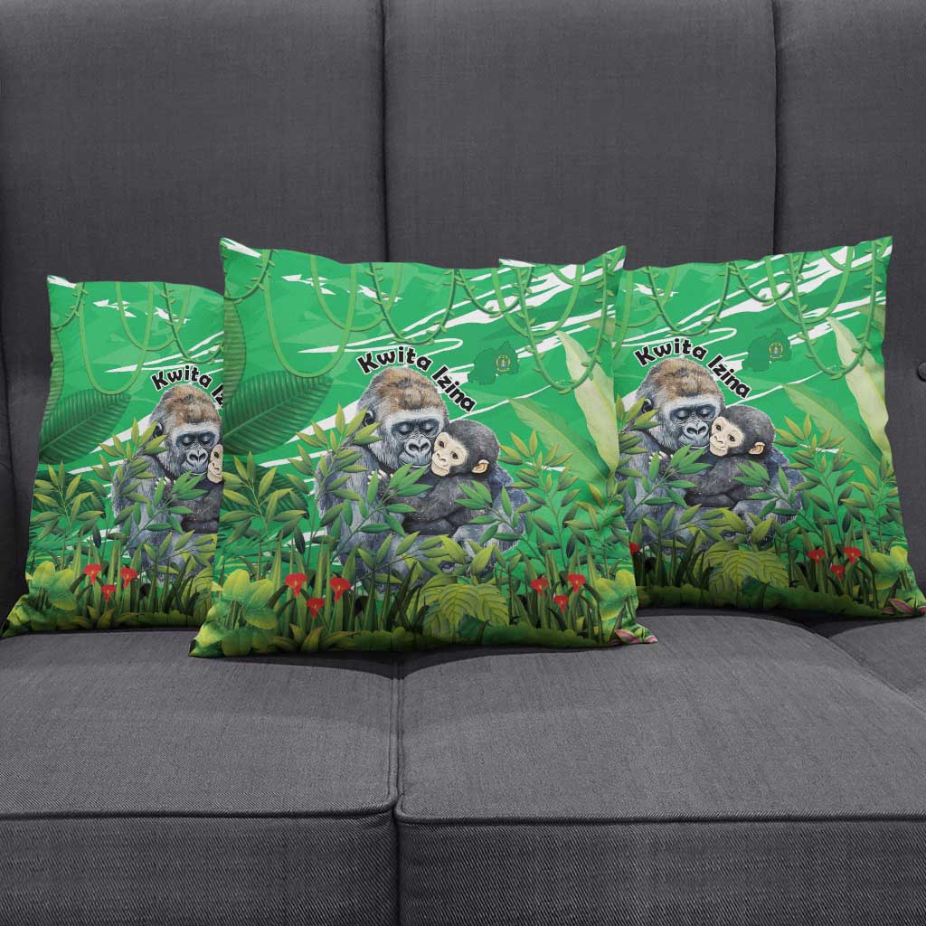 Rwanda Kwita Izina Pillow Cover Name a Gorilla - Save a Species