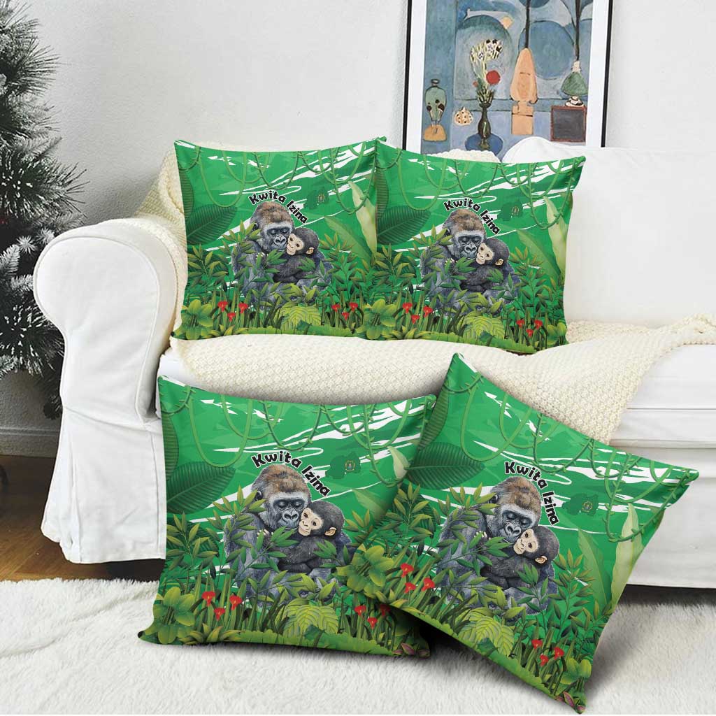 Rwanda Kwita Izina Pillow Cover Name a Gorilla - Save a Species