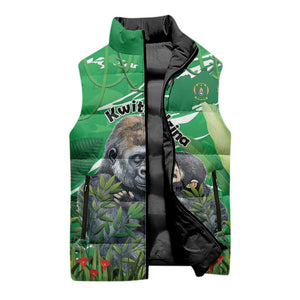 Personalized Rwanda Kwita Izina Sleeveless Puffer Jacket Name a Gorilla - Save a Species