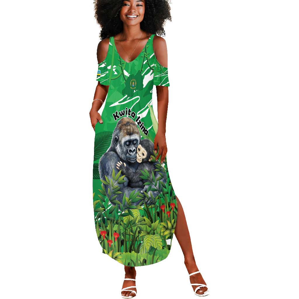 Personalized Rwanda Kwita Izina 2025 Summer Maxi Dress Gorilla Naming Day - African Pride