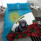 Rwanda’s Gorilla Naming Bedding Set Baby Gorilla Coat Of Arms With Red Rose - African Pride