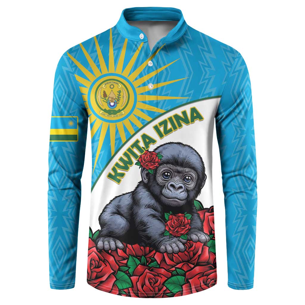 Personalized Rwanda Baby Gorilla Button Sweatshirt Kwita Izina 2025