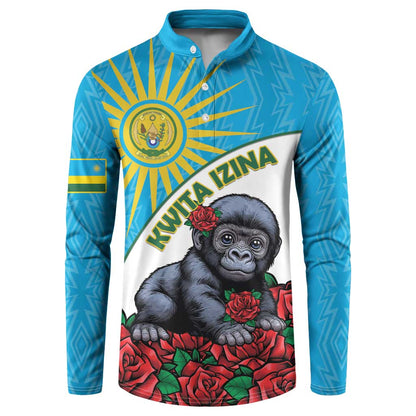 Personalized Rwanda Baby Gorilla Button Sweatshirt Kwita Izina 2025