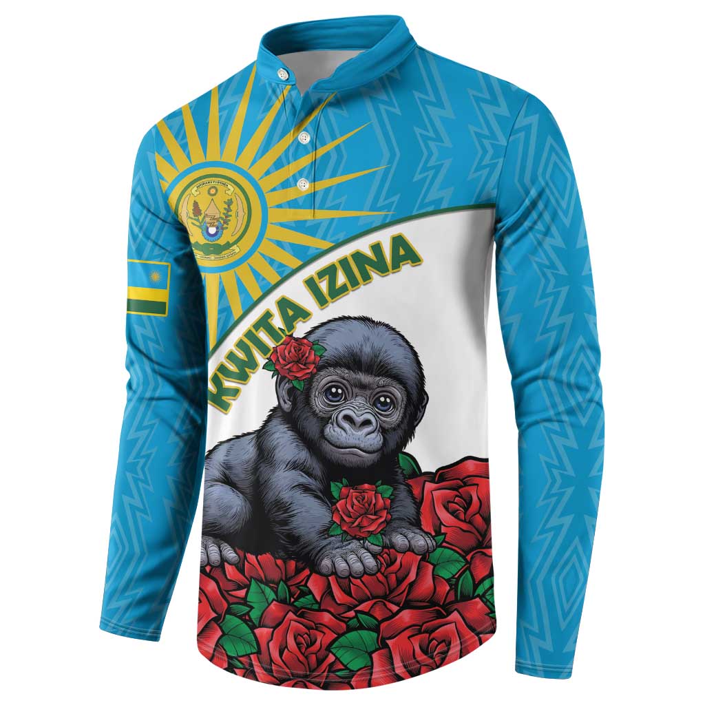 Personalized Rwanda Baby Gorilla Button Sweatshirt Kwita Izina 2025
