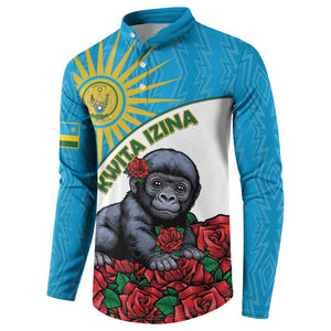 Personalized Rwanda Baby Gorilla Button Sweatshirt Kwita Izina 2025