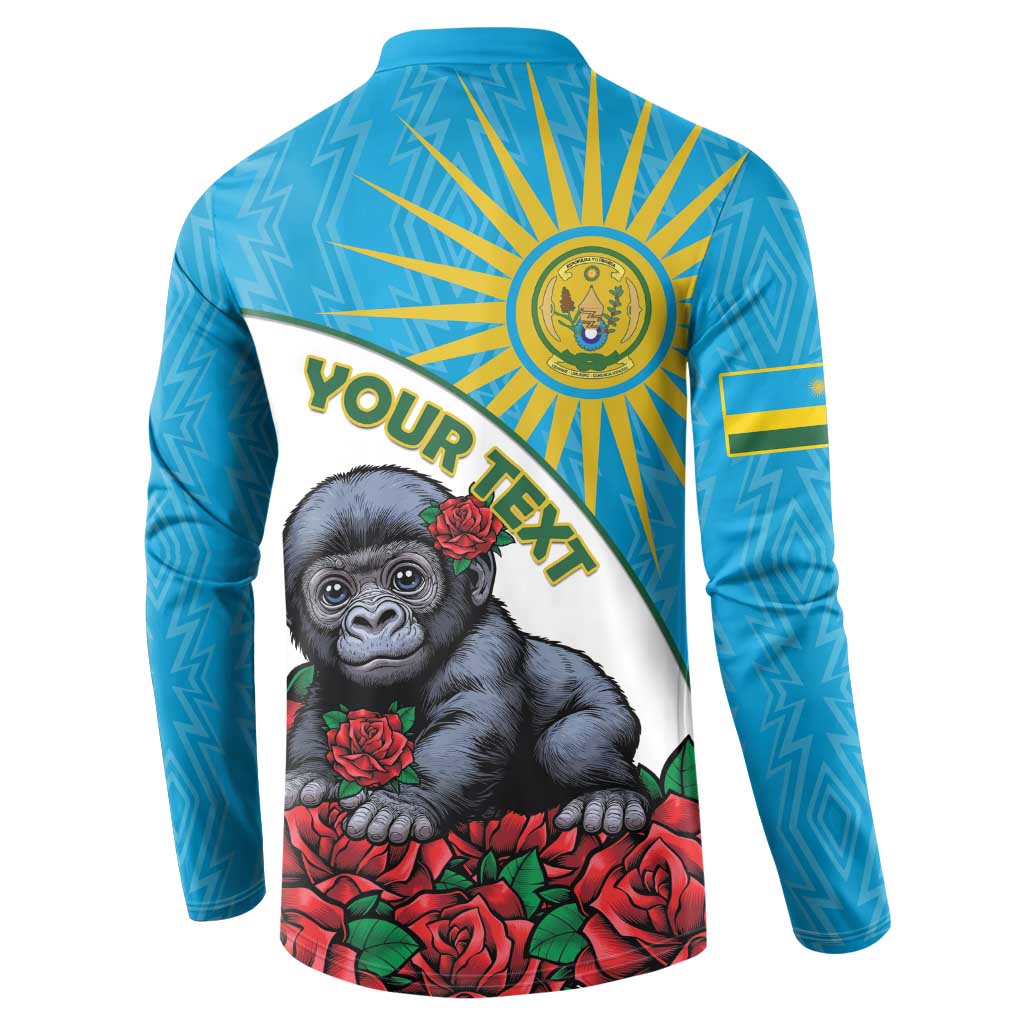 Personalized Rwanda Baby Gorilla Button Sweatshirt Kwita Izina 2025