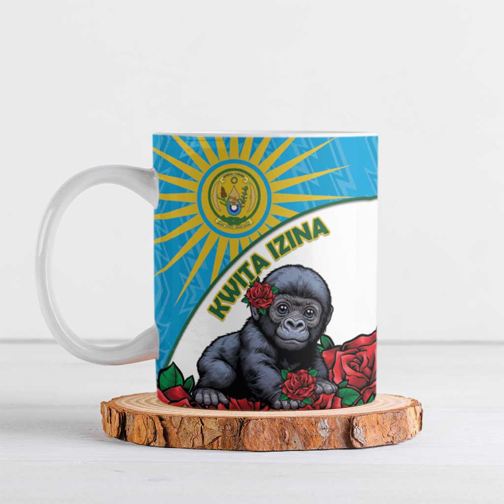 Personalized Rwanda Baby Gorilla Ceramic Mug Kwita Izina 2025