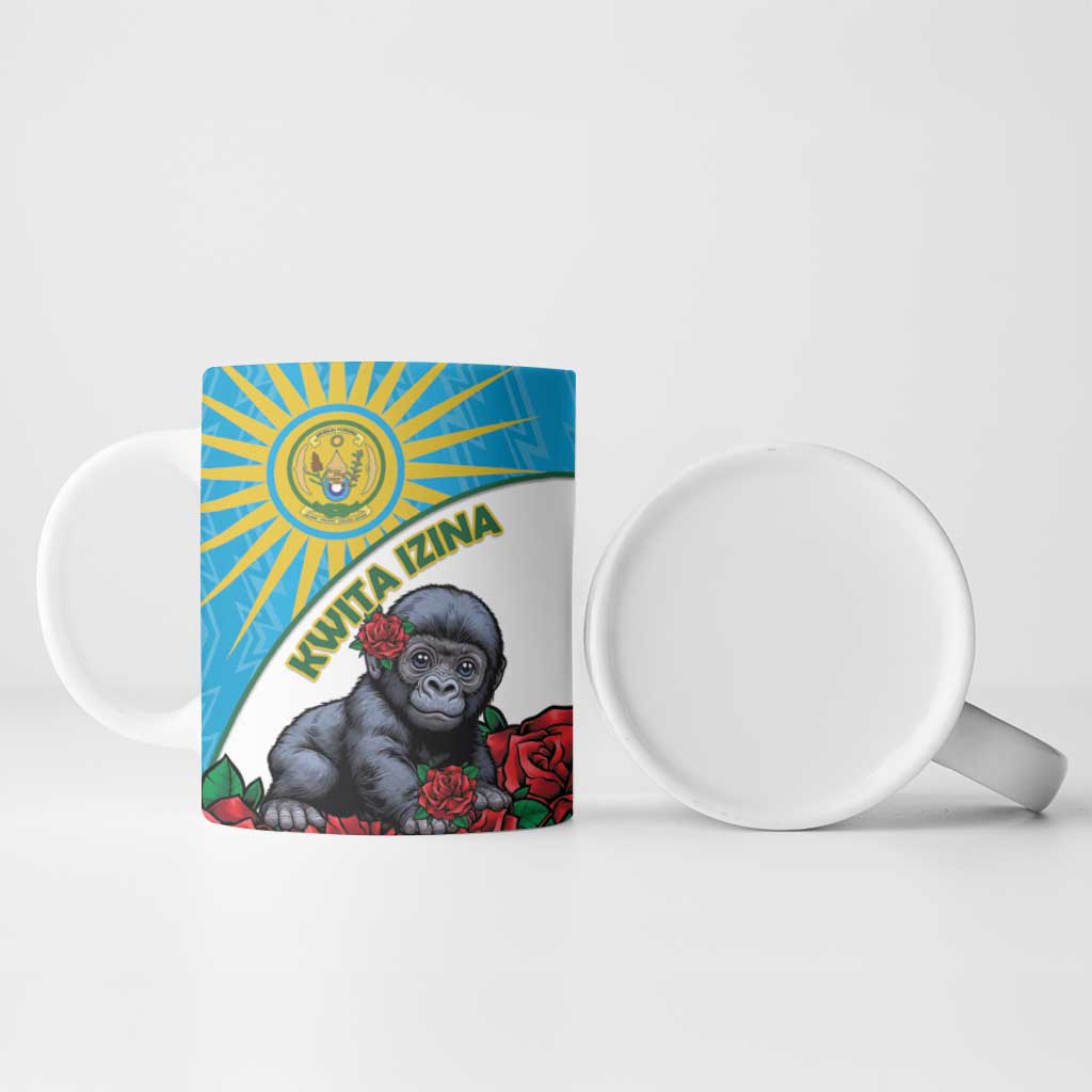 Personalized Rwanda Baby Gorilla Ceramic Mug Kwita Izina 2025