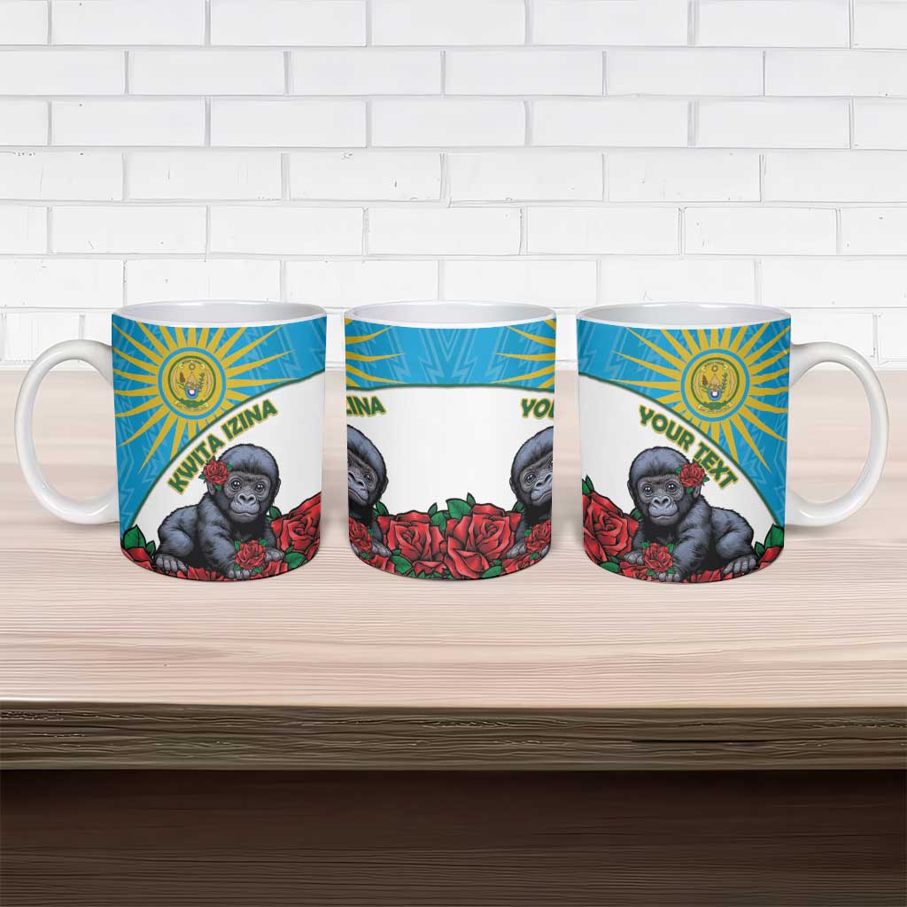 Personalized Rwanda Baby Gorilla Ceramic Mug Kwita Izina 2025
