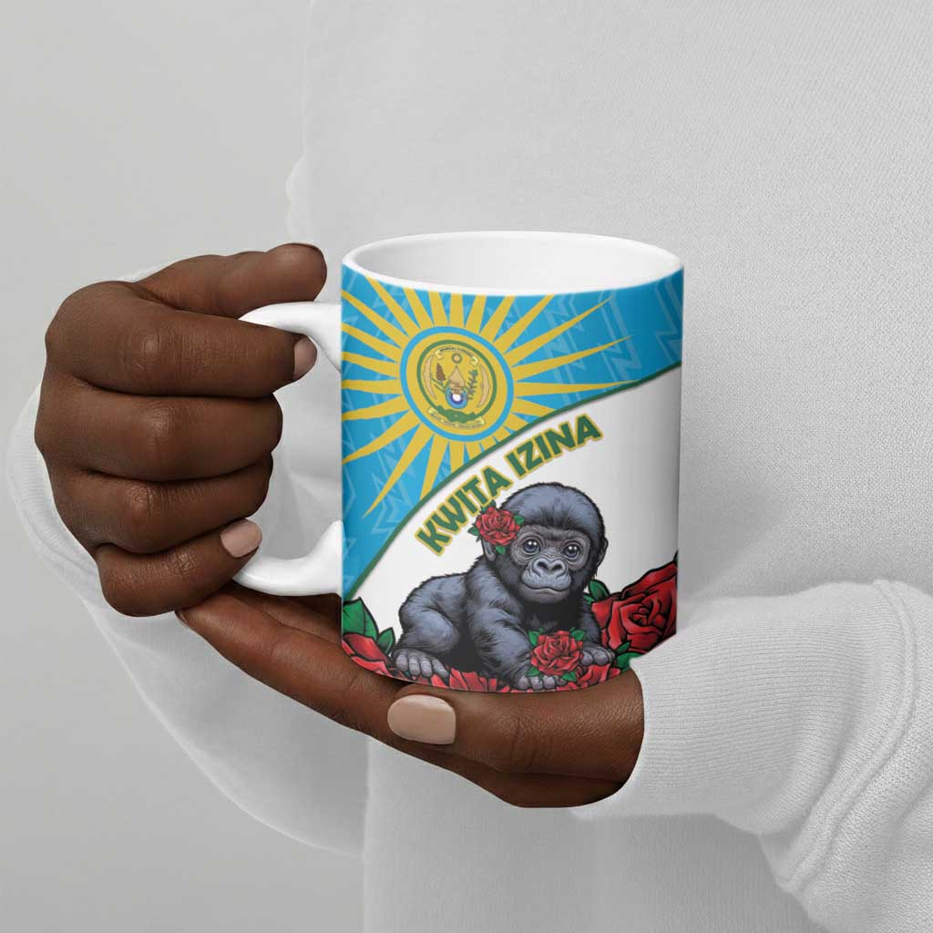 Personalized Rwanda Baby Gorilla Ceramic Mug Kwita Izina 2025