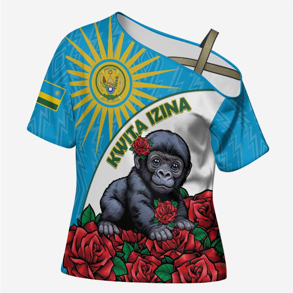 Personalized Rwanda Baby Gorilla Cross Shoulder Shirt Kwita Izina 2025
