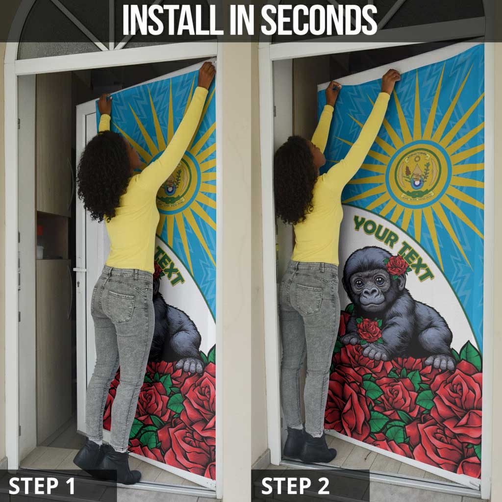 Personalized Rwanda Baby Gorilla Door Cover Kwita Izina 2025