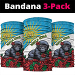 Rwanda’s Gorilla Naming Neck Gaiter Baby Gorilla Coat Of Arms Red Rose LT15