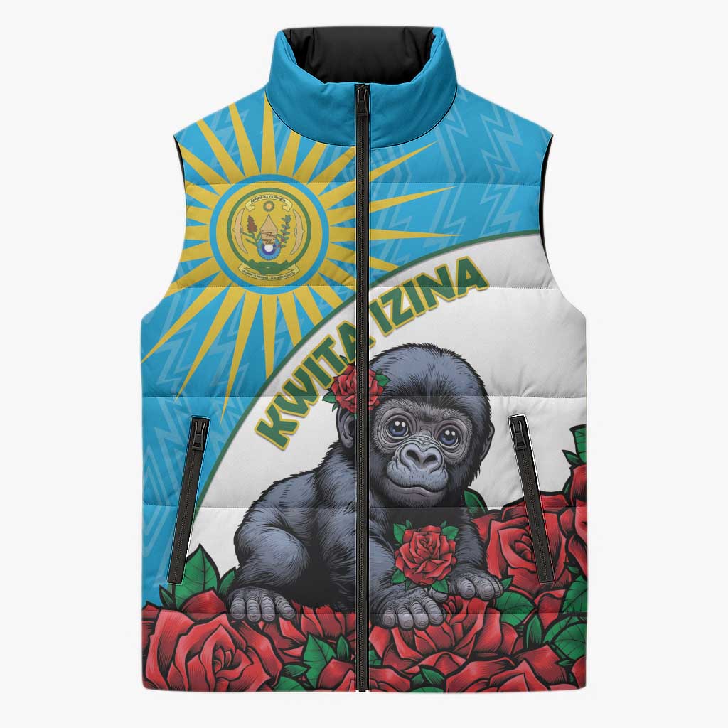 Personalized Rwanda Baby Gorilla Sleeveless Puffer Jacket Kwita Izina 2025