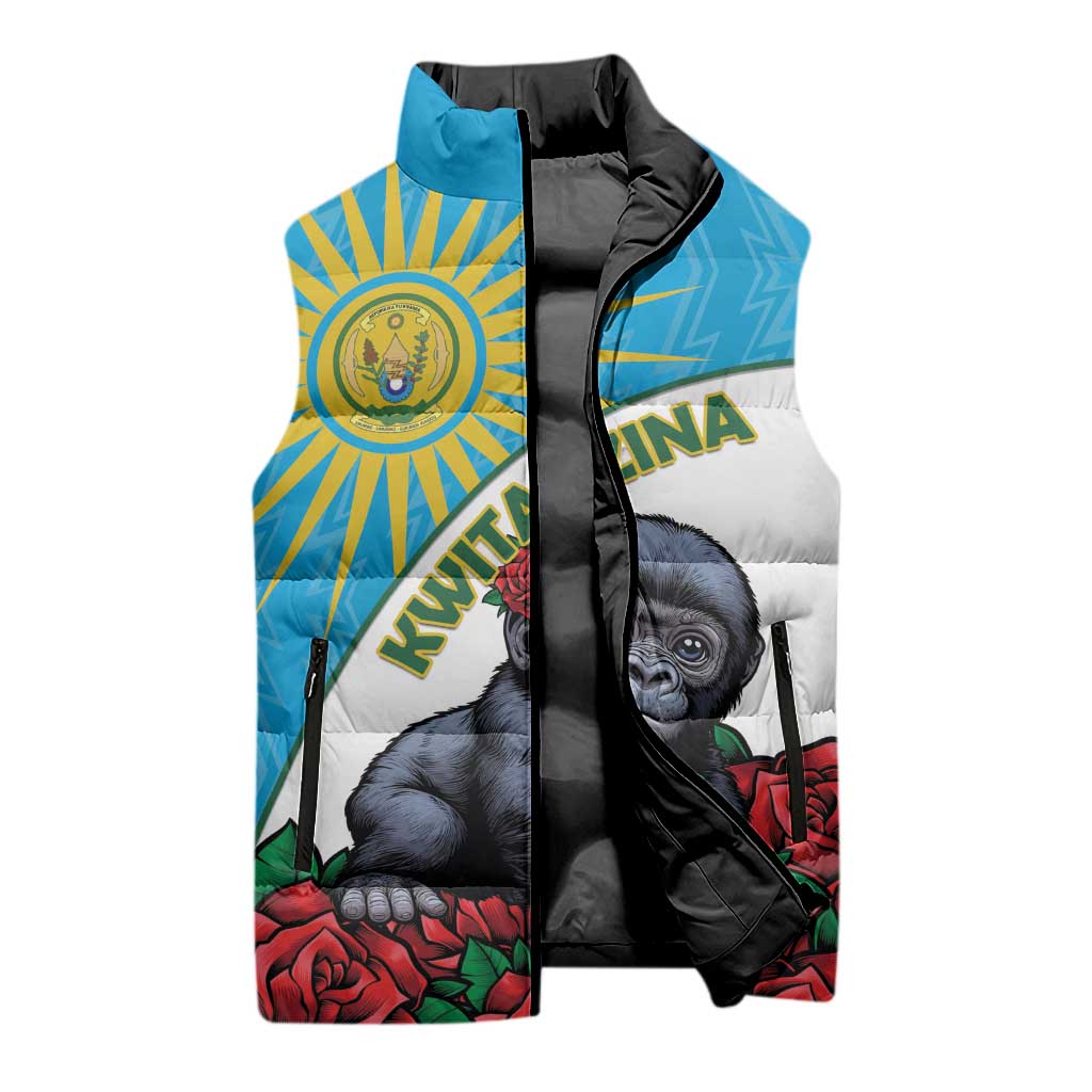 Personalized Rwanda Baby Gorilla Sleeveless Puffer Jacket Kwita Izina 2025