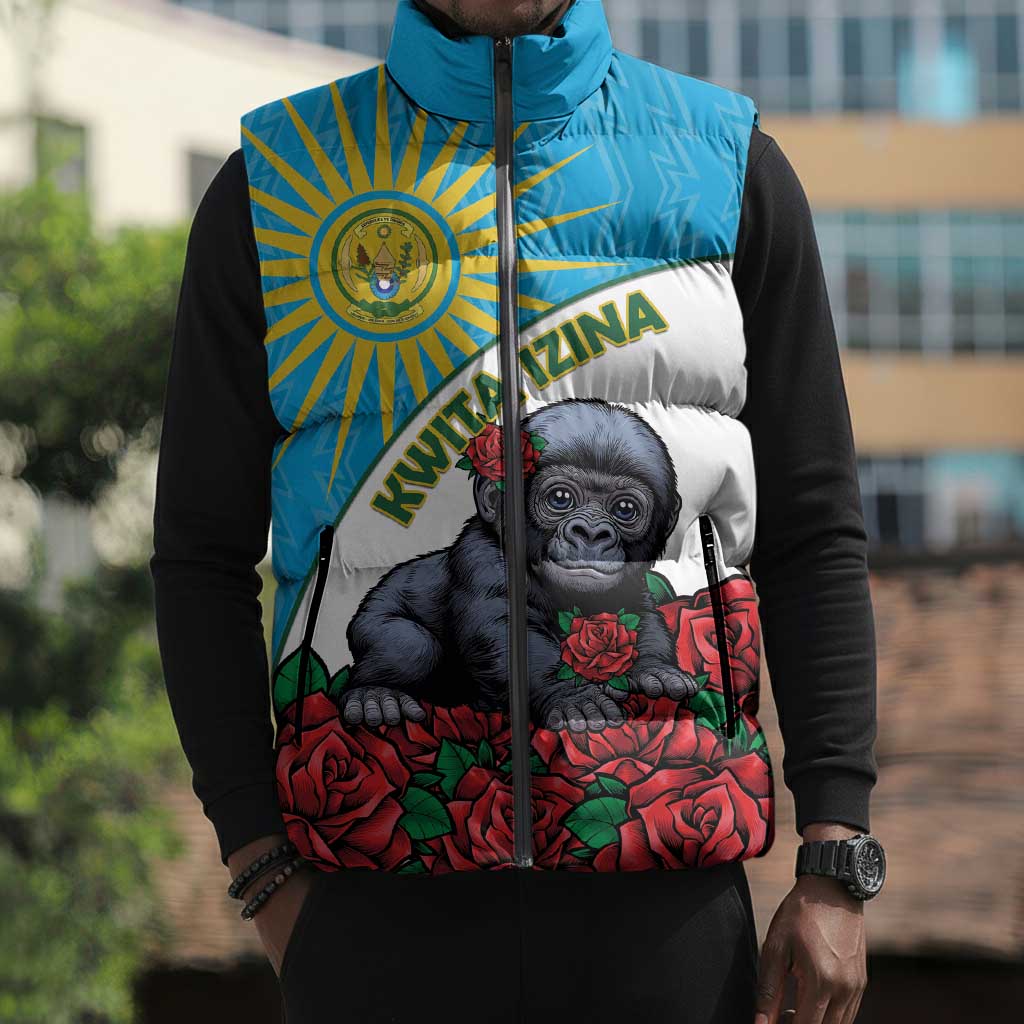 Personalized Rwanda Baby Gorilla Sleeveless Puffer Jacket Kwita Izina 2025