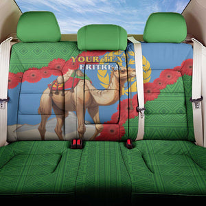 Personalised Eritrea Arabian Camel Back Car Seat Cover Gerbera Flower - Flag Color