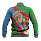 Personalised Eritrea Arabian Camel Baseball Jacket Gerbera Flower - Flag Color LT15