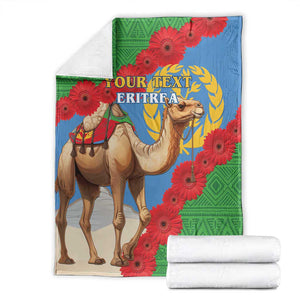 Personalised Eritrea Arabian Camel Blanket Gerbera Flower - Flag Color