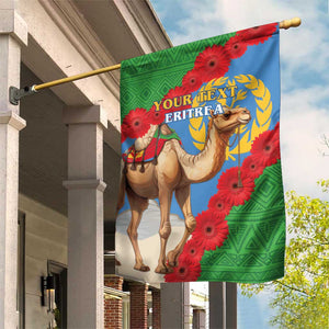 Personalised Eritrea Arabian Camel Garden Flag Gerbera Flower - Flag Color