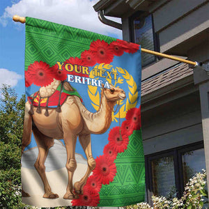 Personalised Eritrea Arabian Camel Garden Flag Gerbera Flower - Flag Color