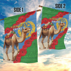 Personalised Eritrea Arabian Camel Garden Flag Gerbera Flower - Flag Color