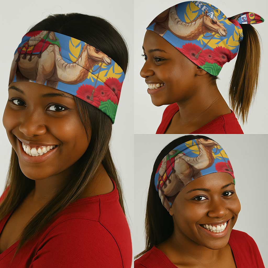 Personalised Eritrea Arabian Camel Neck Gaiter Gerbera Flower - Flag Color LT15