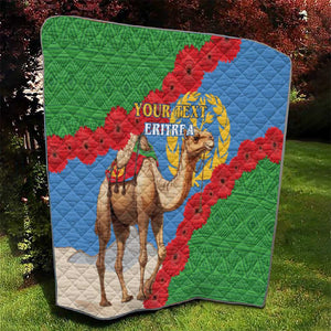 Personalised Eritrea Arabian Camel Quilt Gerbera Flower - Flag Color