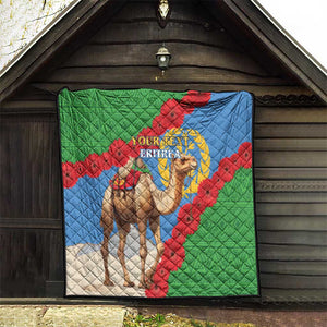 Personalised Eritrea Arabian Camel Quilt Gerbera Flower - Flag Color