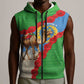 Personalised Eritrea Arabian Camel Sleeveless Zip Hoodie Gerbera Flower - Flag Color - African Pride