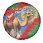 Personalised Eritrea Arabian Camel Spare Tire Cover Gerbera Flower - Flag Color
