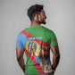 Personalised Eritrea Arabian Camel T shirt Gerbera Flower - Flag Color