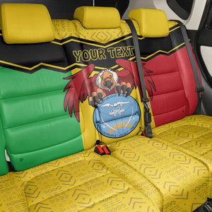 Personalized Afro Mali Vulture Back Car Seat Cover Coat Of Arms - Bogolan Pattern