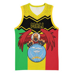 Personalized Afro Mali Vulture Basketball Jersey Coat Of Arms - Bogolan Pattern LT15