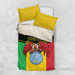 Personalized Afro Mali Vulture Bedding Set Coat Of Arms - Bogolan Pattern