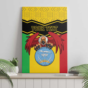 Personalized Afro Mali Vulture Canvas Wall Art Coat Of Arms - Bogolan Pattern