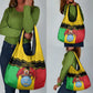 Personalized Afro Mali Vulture Grocery Bag Coat Of Arms - Bogolan Pattern