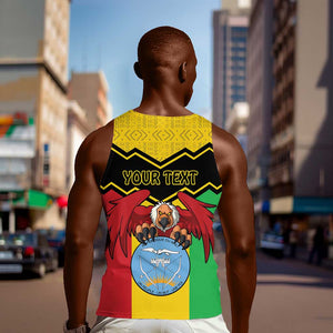 Personalized Afro Mali Vulture Men Tank Top Coat Of Arms - Bogolan Pattern