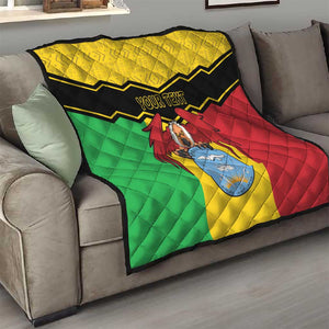 Personalized Afro Mali Vulture Quilt Coat Of Arms - Bogolan Pattern