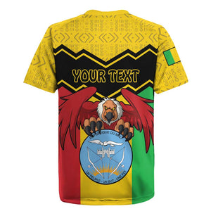 Personalized Afro Mali Vulture Rugby Jersey Coat Of Arms - Bogolan Pattern