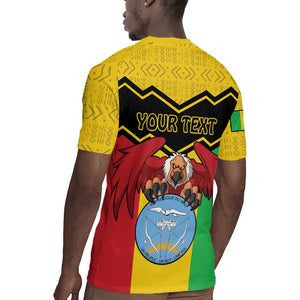 Personalized Afro Mali Vulture Rugby Jersey Coat Of Arms - Bogolan Pattern