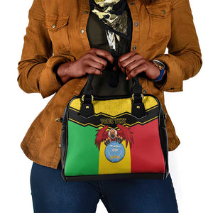 Personalized Afro Mali Vulture Shoulder Handbag Coat Of Arms - Bogolan Pattern