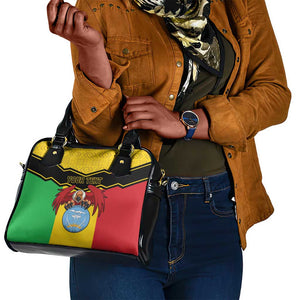 Personalized Afro Mali Vulture Shoulder Handbag Coat Of Arms - Bogolan Pattern