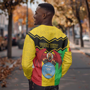 Personalized Afro Mali Vulture Sweatshirt Coat Of Arms - Bogolan Pattern