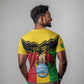 Personalized Afro Mali Vulture T shirt Coat Of Arms - Bogolan Pattern