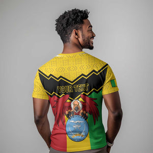 Personalized Afro Mali Vulture T shirt Coat Of Arms - Bogolan Pattern