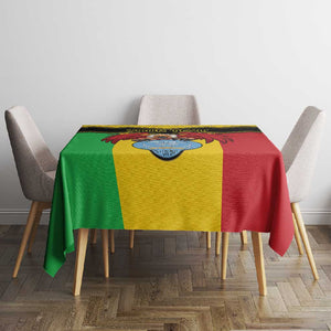 Personalized Afro Mali Vulture Tablecloth Coat Of Arms - Bogolan Pattern