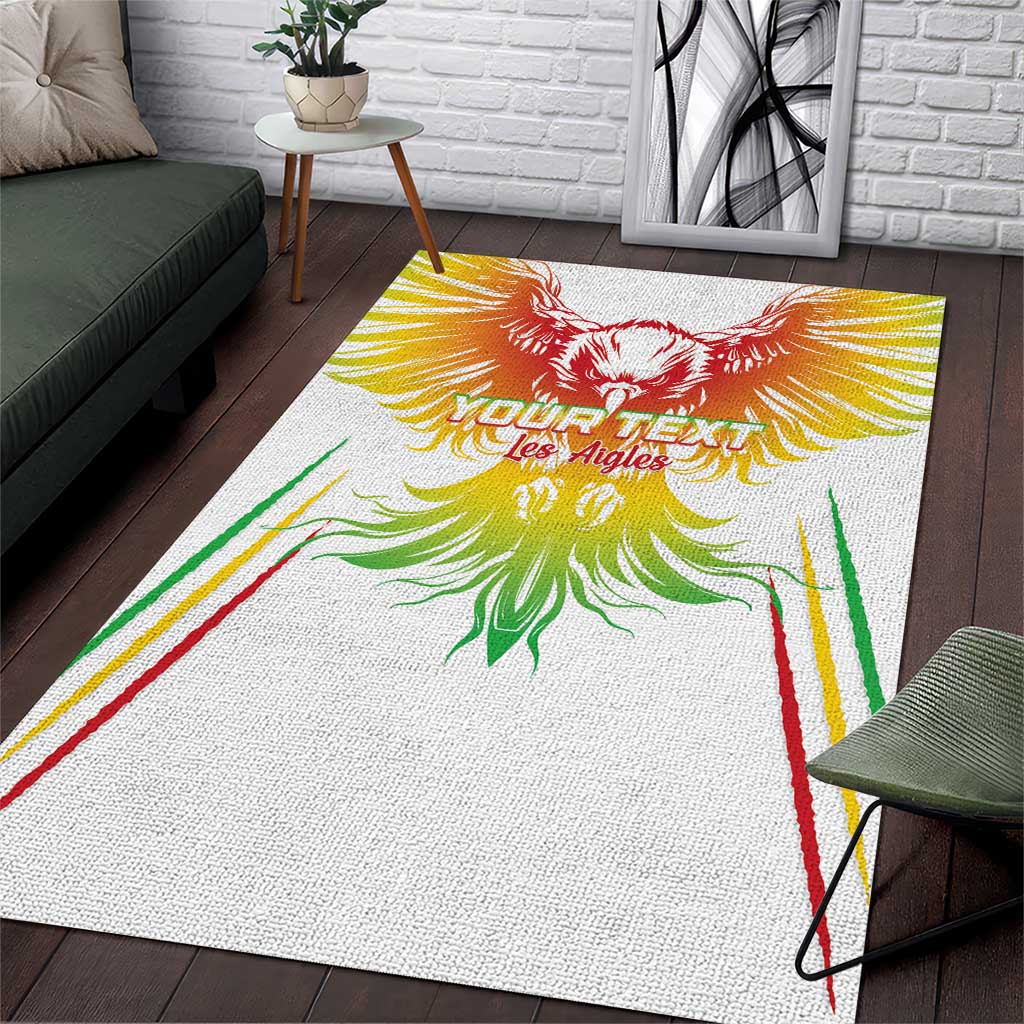 Mali Football Custom Area Rug Go Eagles - White Color