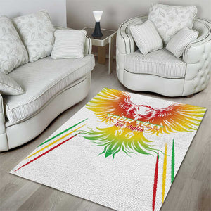 Mali Football Custom Area Rug Go Eagles - White Color