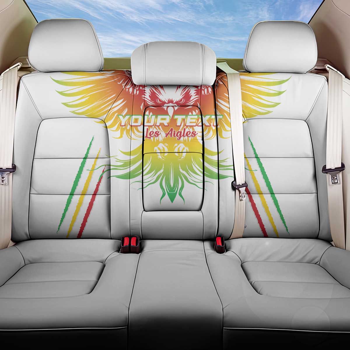 Mali Football Custom Back Car Seat Cover Go Eagles - White Color